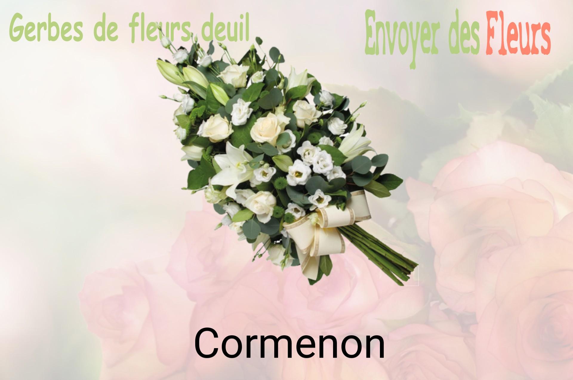 Gerbe de fleurs de deuil livrée à Cormenon